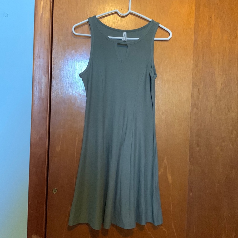 Army Green sleeveless dress